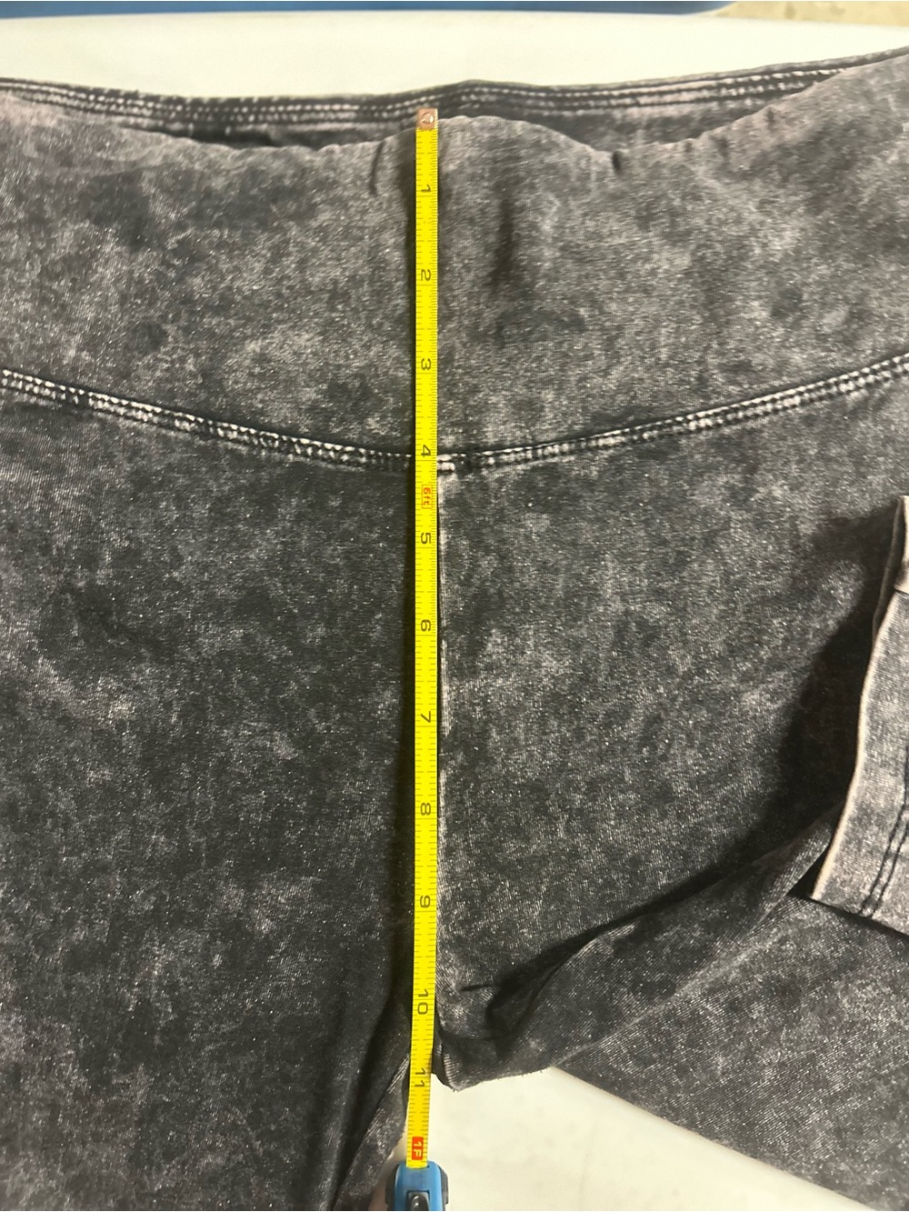Zenana Mineral Wash Moto Leggings gray/black mineral wash XL Stretch - Picture 9 of 11